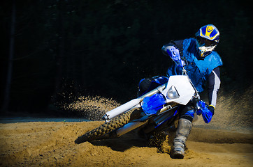 Image showing Enduro bike rider