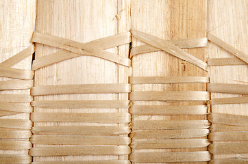 Image showing Background of rustic interlaced straw