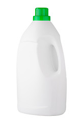 Image showing White detergent plastic bottle 