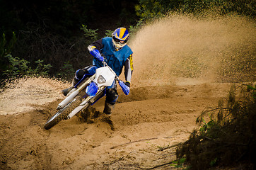 Image showing Enduro bike rider