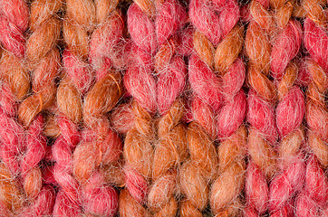 Image showing Pink knitted wool