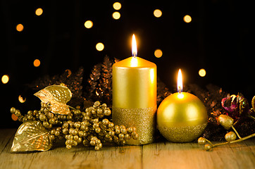 Image showing Christmas candles