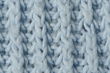 Image showing Blue knitted wool