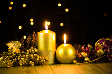Image showing Christmas candles
