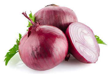 Image showing Red sliced onion