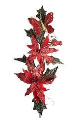 Image showing Red Christmas decoration branches