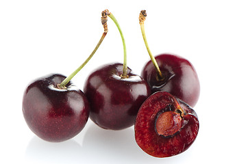 Image showing Red cherries 