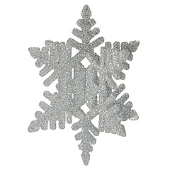 Image showing Plastic silver color snowflake