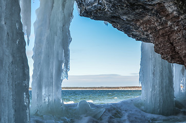 Image showing Icy limestone cave