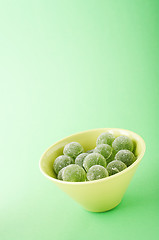 Image showing Green marmalade balls