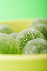 Image showing Green marmalade balls