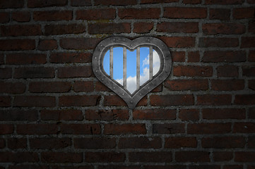 Image showing heart prison window