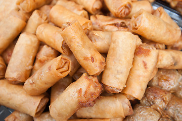 Image showing deep fried spring rolls