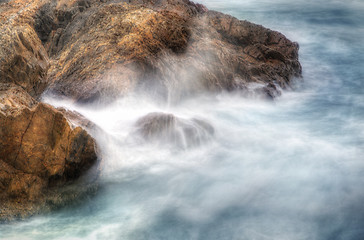 Image showing coffs harbour water on rocks