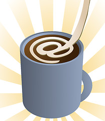 Image showing Morning cup of internet