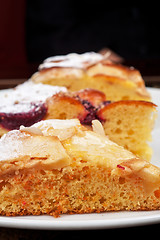 Image showing pie with apple, pear and plum