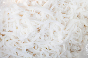 Image showing Asian white rice noodles background 