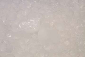 Image showing Couple heart ice in ice texture background