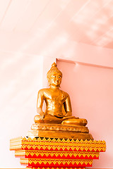 Image showing Sitting bronze buddha image statue