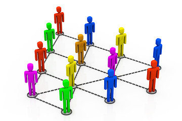 Image showing Colorful Business network