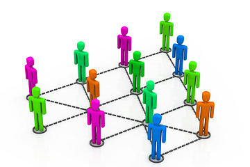 Image showing Colorful Business network	