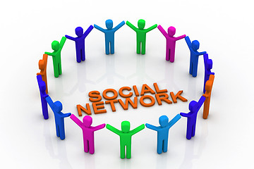 Image showing Social network people	