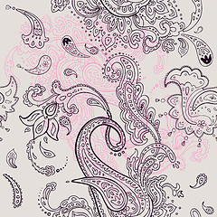 Image showing Paisley ornament  seamless background