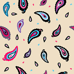 Image showing Paisley ornament  seamless background