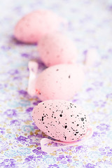 Image showing Pink Easter eggs