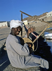 Image showing Nubian musician, Aswan, Egypt