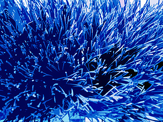 Image showing Blue toned spiky background