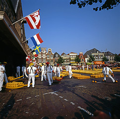 Image showing Cheese Market in Alkmaar