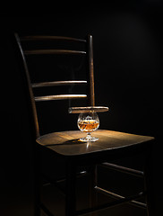 Image showing Cognac and cigar