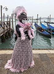 Image showing Venetian Costume with a Rose