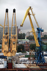 Image showing portal cranes