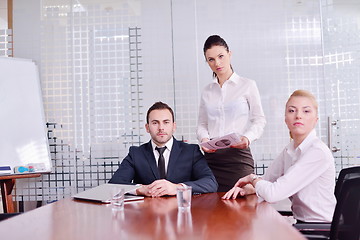 Image showing business people in a meeting at office