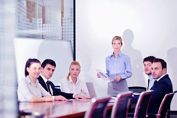 Image showing business people in a meeting at office