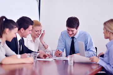 Image showing business people in a meeting at office