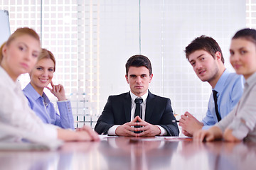 Image showing business people in a meeting at office