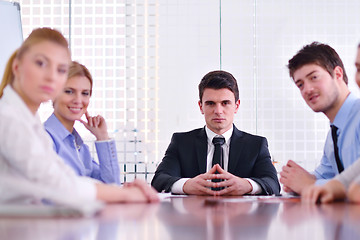 Image showing business people in a meeting at office