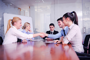 Image showing business people in a meeting at office