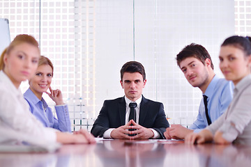 Image showing business people in a meeting at office