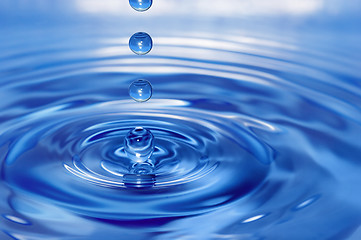 Image showing round transparent drop of water