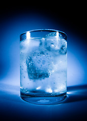 Image showing misted over glass of water with ice