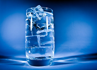 Image showing Glass of water with ice