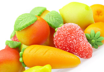 Image showing Sweets marzipan. In the form of fruit