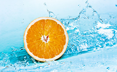 Image showing orange and water