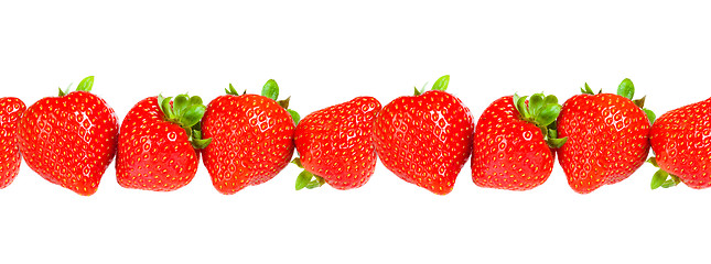 Image showing Ripe strawberry seamless background
