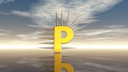 Image showing prickles letter p