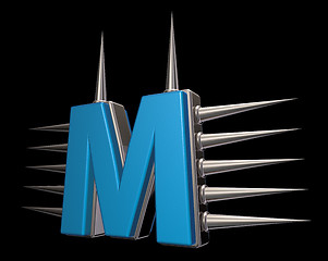 Image showing prickles letter m